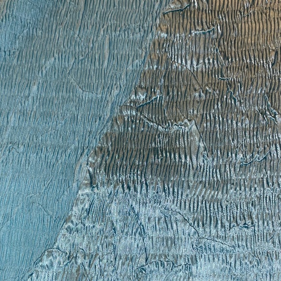 Pleats Collection Vintage Chic Crinkle Asymmetrical Blue Mermaid Inspired Skirt - Picture 3 of 3